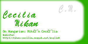 cecilia mikan business card